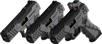 Hornet laser tag pistol equipment variations from the product catalogue